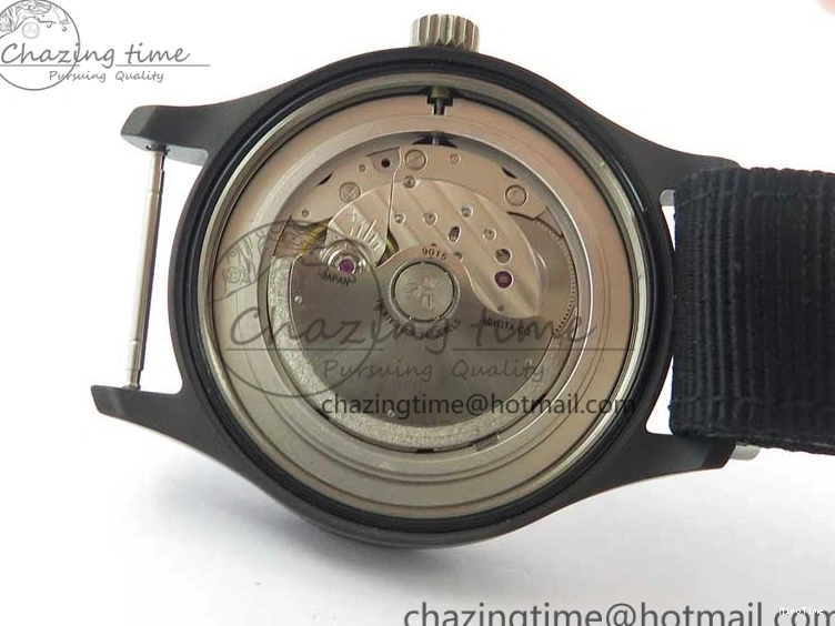 MIROTIME 0223 Pilot IW326901 Real Ceramic MK 1:1 Best Edition Black Dial On Nylon Strap MIYOTA FastDry 7126